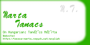 marta tanacs business card